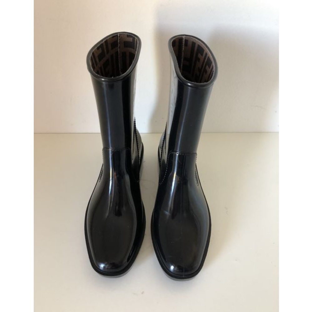 ✨FENDI✨  Low Wedge Rubber Ankle Rain Boot